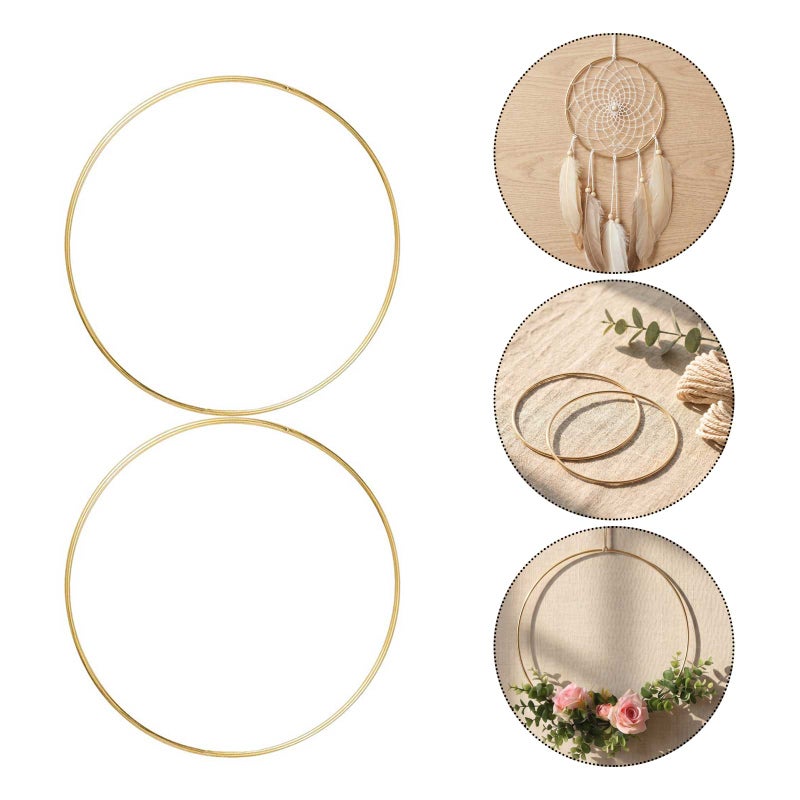 4 Pcs Decorative Circles Dream Catchers Frame Dreamcatcher - Image 1