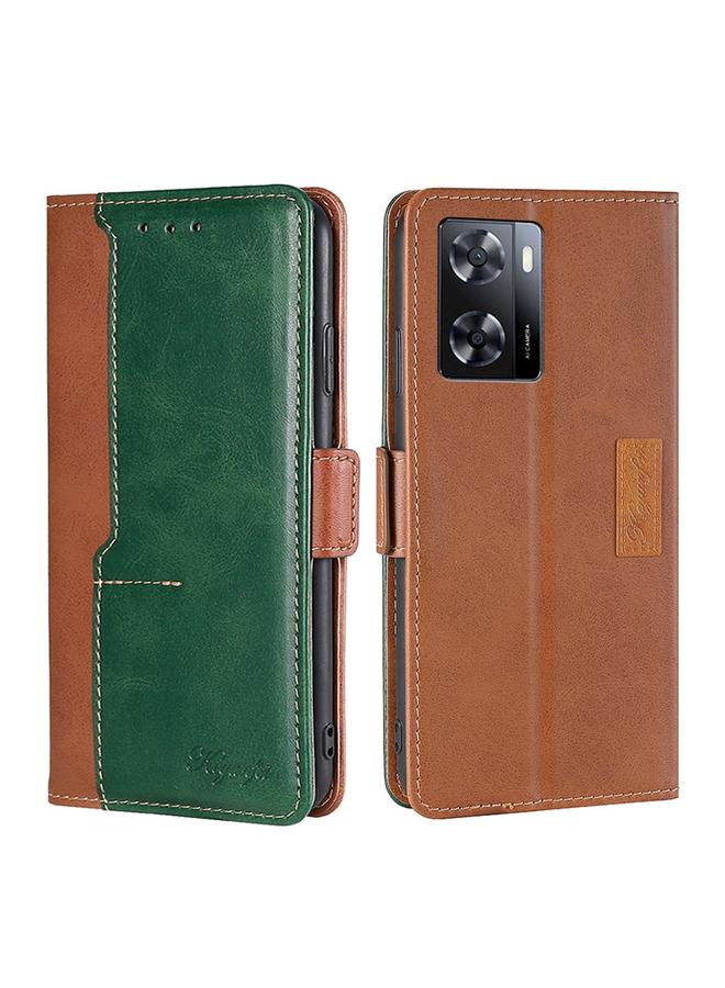 S-TOP Case For OnePlus Nord N20 SE 4G Contrast Color Side Buckle Leather Phone Case - Image 1