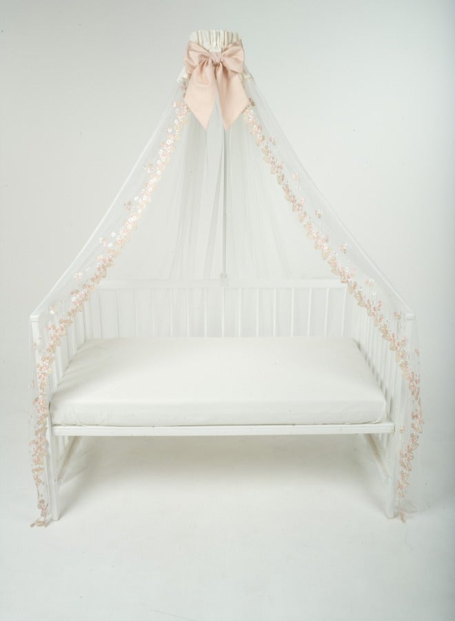 Monnet Baby Crib Canopy - Daisies: Stylish Nursery Decor, Mosquito Net for Baby's Sleep - Breathable, Lightweight, Easy Installation  - Image 1