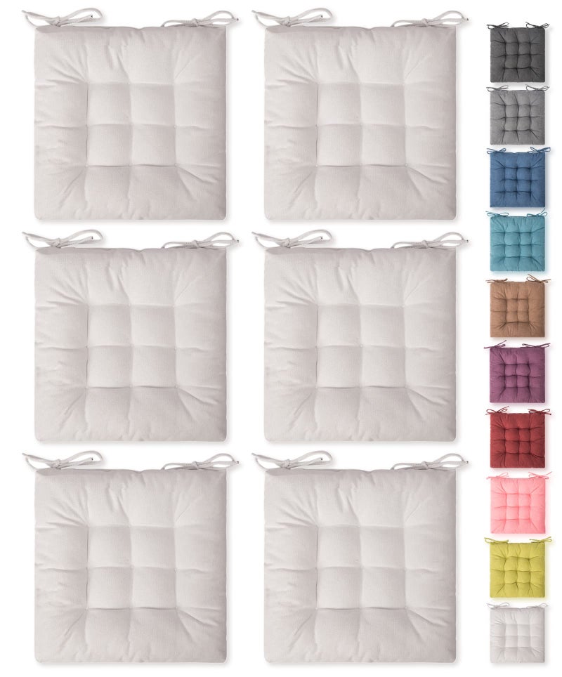 SQUARE MOON 6 Pack Seat Cushion Comfort Chair Pads Mat for Indoor Outdoor Dining Office Desk