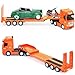 Gemini&Genius Gemini Genius Flat Trailer Truck Toy Heavy Duty Alloy Construction Toys Vehicle 150 Scale Diecast Trailer Truck Toy Trucks for Kids - Image 4