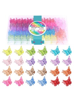 HOYOLS Glitter Butterfly Hair Clips 90S Girls Hair Accessories Sparkle Small Hair Clip Jaw Claw For Girls Women Toddler Cute Kawaii Y2K Butterflies Hair Pins Assorted 12 Colors 48 Pcs (Sparkle Candy)  - Image 1