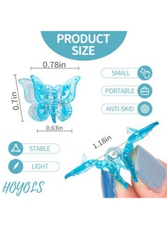 HOYOLS Glitter Butterfly Hair Clips 90S Girls Hair Accessories Sparkle Small Hair Clip Jaw Claw For Girls Women Toddler Cute Kawaii Y2K Butterflies Hair Pins Assorted 12 Colors 48 Pcs (Sparkle Candy)  - Image 2