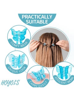 HOYOLS Glitter Butterfly Hair Clips 90S Girls Hair Accessories Sparkle Small Hair Clip Jaw Claw For Girls Women Toddler Cute Kawaii Y2K Butterflies Hair Pins Assorted 12 Colors 48 Pcs (Sparkle Candy)  - Image 3