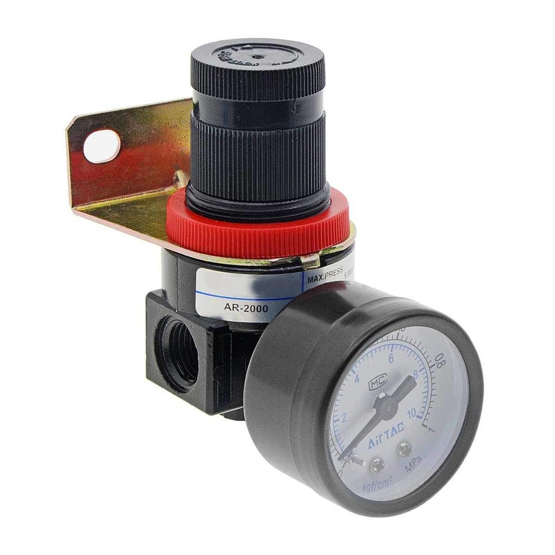 YXQ AR2000 Pneumatic Air Source Compressor 059Kgfcm2 14PT Filter Regulator Valve w Pressure Gauge Install Bracket - Image 1