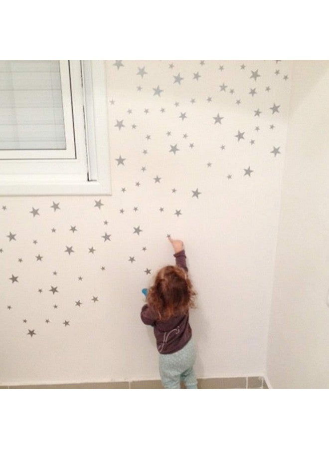 thovorrnl 110Pcs Stars Wall Decal Vinyl Sticker, Removable Children Kids Art DIY Sticker Mural for Boy Girls Baby Room Decoration Good Night Nursery Wall Decor Home House Bedroom Design (Black) - Image 2
