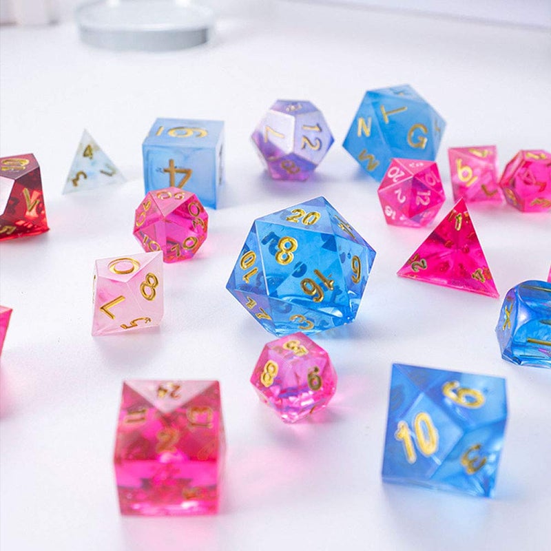 Szcelling Szecl 7 Shapes Molds for Resin Casting - Standard Game Dice Fillet Square Triangle Mold for Digital Games - Families Handmade Craft Tool - Image 4