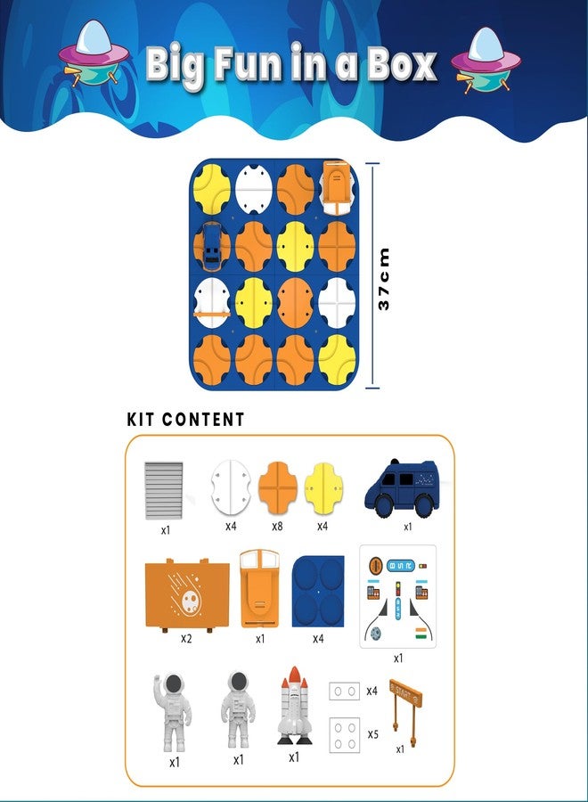 Ralleyz Space-Themed Maze Trackset for Kids Age 3 and Up Toy Set with Colorful Tracks Rolling Balls Interactive STEM Puzzle Activity Game Indoor Play Set for Boys and Girls - Image 4
