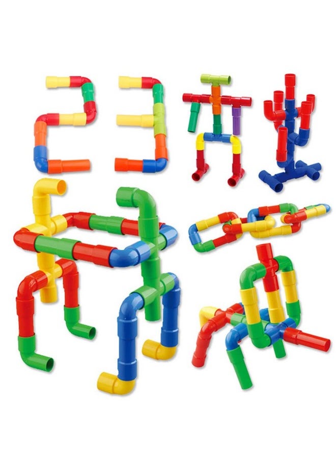 Toddmomy Toddmomy 1 Set of STEM Building Blocks Toy,Tube Locks Construction Building Blocks Set Educational Tube Building Toy for Boys Girls Educational Learning Toys  - Image 1