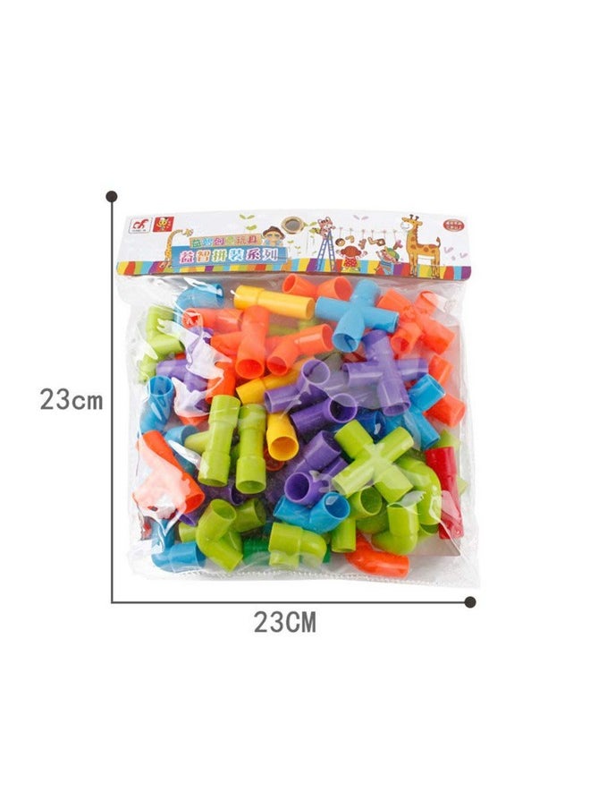 Toddmomy Toddmomy 1 Set of STEM Building Blocks Toy,Tube Locks Construction Building Blocks Set Educational Tube Building Toy for Boys Girls Educational Learning Toys  - Image 3
