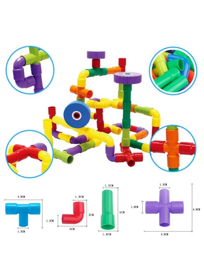 Toddmomy Toddmomy 1 Set of STEM Building Blocks Toy,Tube Locks Construction Building Blocks Set Educational Tube Building Toy for Boys Girls Educational Learning Toys  - Image 2