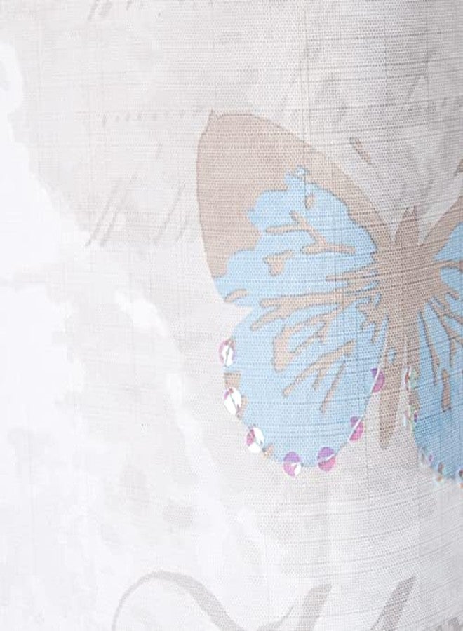 Popular Bath BEAUTIFLY SHOWER CURTAIN ENSEMBLE BLUE - Image 5