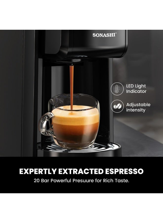 SONASHI Buy 3 in 1 Multi Capsule Coffee Machine and Get  - Cake Pop Maker (12 Pcs) | Digital Touch Coffee Maker with Non-Stick Baking Cake Pop Maker | Nespresso/Dolce Gusto/Coffee Powder Coffee Machine 700 ml 1400 W SCM-4985 + SCPM-872 Black - Image 3