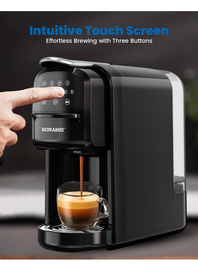 SONASHI Buy 3 in 1 Multi Capsule Coffee Machine and Get  - Cake Pop Maker (12 Pcs) | Digital Touch Coffee Maker with Non-Stick Baking Cake Pop Maker | Nespresso/Dolce Gusto/Coffee Powder Coffee Machine 700 ml 1400 W SCM-4985 + SCPM-872 Black - Image 4