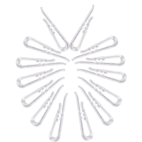 Jsehchya 850PCS Clear Alligator Clip with Teeth,Transparent Plasic Shape Clothespings Shirt Fixing Packing Clip for Fabric Ties Socks Pants Shirts or Sewing Room Keep It Flat (850) - Image 1