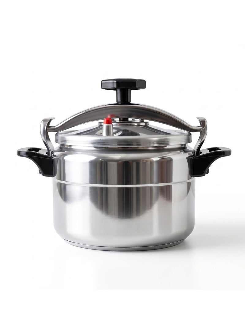 BLACKSTONE 7LLiters Blackstone ECO Aluminum Pressure Cooker 7L Outer Lid Dishwasher Safe Silver Cooker for Rice Dal Chicken Vegetables and Family Meals silver - Image 1