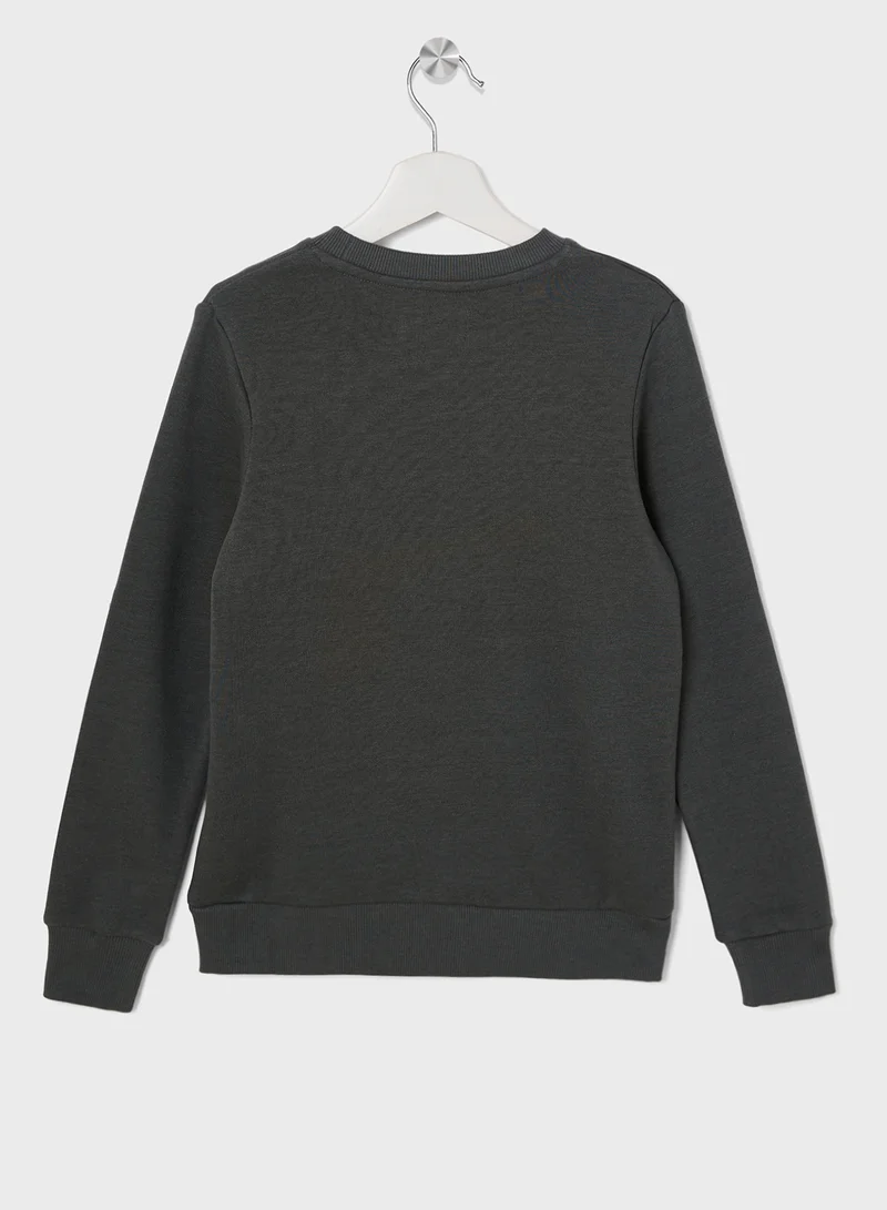 Jack & Jones Junior Kids Graphic Print Crew Neck Sweatshirt