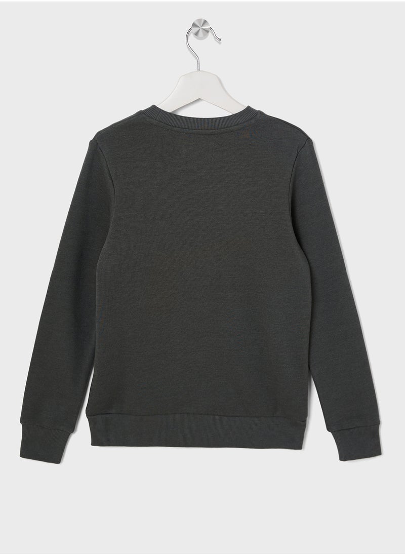Jack & Jones Junior - Kids Graphic Print Crew Neck Sweatshirt - Image 1