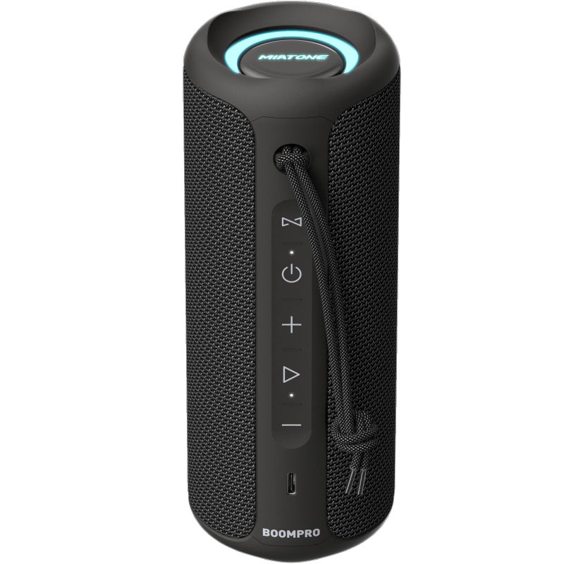 MIATONE Bluetooth Speakers 36W Portable Speaker with Stereo Sound Bass, Bluetooth 5.3 Wireless USB Type C Outdoor, 5000mAh 24H Playtime IPX7 Waterproof, Boy Friend Gifts for him (Black) - Image 1