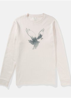 American Eagle AE Long-Sleeve Logo Graphic Thermal T-Shirt  - Image 3