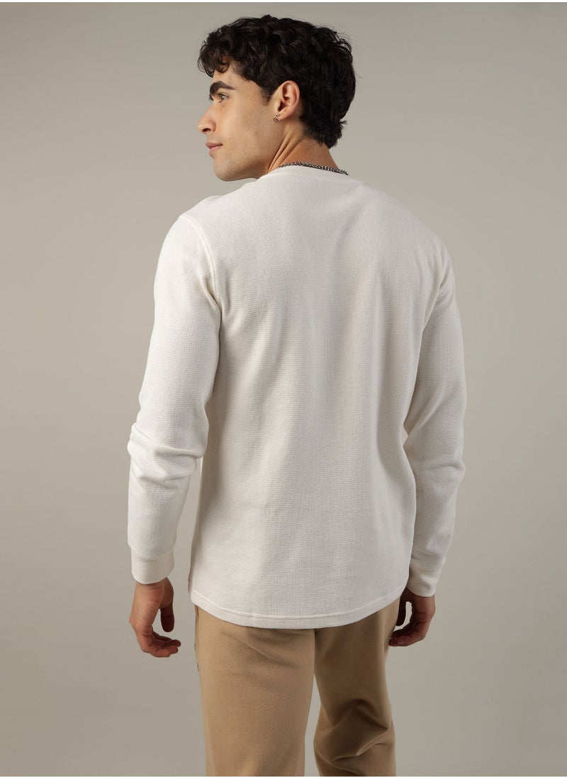 American Eagle AE Long-Sleeve Logo Graphic Thermal T-Shirt  - Image 4
