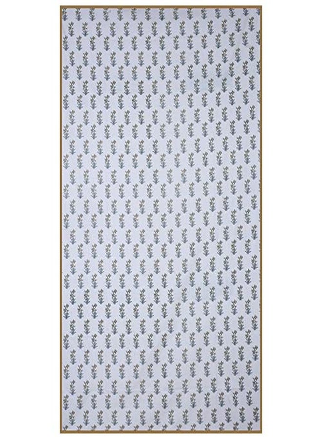 Texstylers Gold White Pure Cotton Floral Jaipuri 4 Seater Center Table Cloth Cover,Style 01(Rectangular) Pack of 1 - Image 5