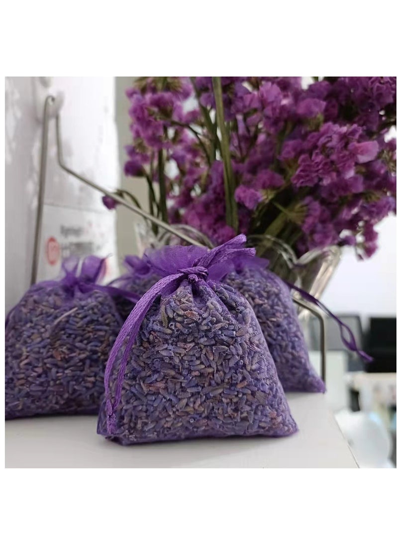 KASTWAVE 5A Lavender Sachet 10g 10pcs Natural Lavender Dried Flower Bag Scent Sachet Drawer Freshener Premium Grade Dried Lavender Deodorizer Freshener for Drawers and Closets Home Car Fragrance Product  - Image 2