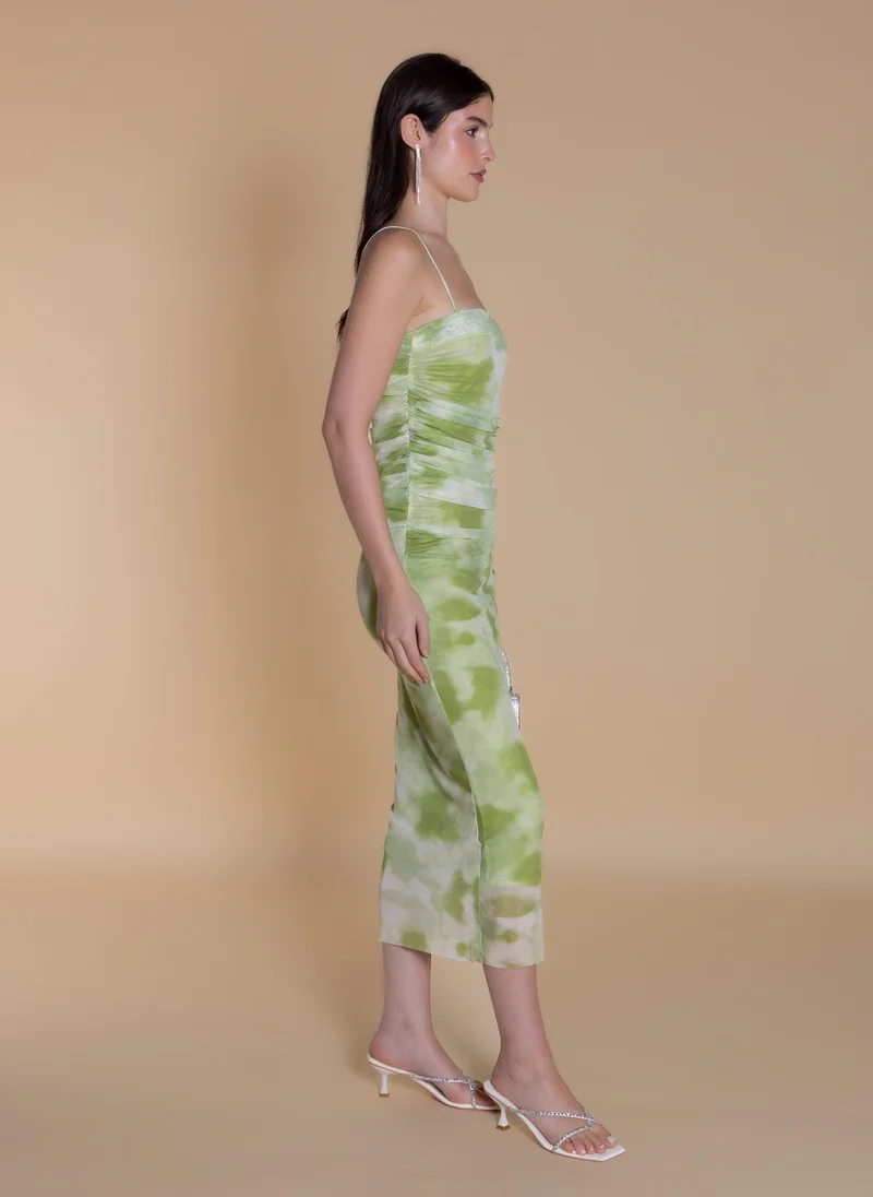 شايبس PRINTED CHIFFON PENCIL DRESS