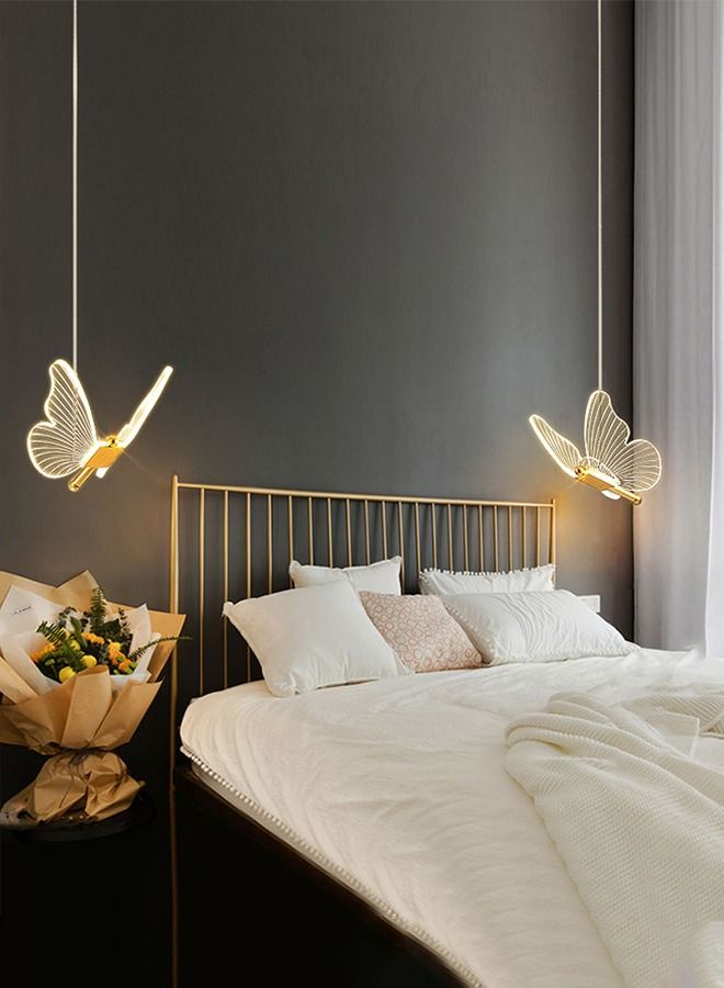 Best Power 6884-1 Acrylic LED Pendant Light Adjustable Height Pendant Light - Unique Butterfly LED Pendant Light for Indoor Lighting for Living Rooms Bedrooms - Image 1