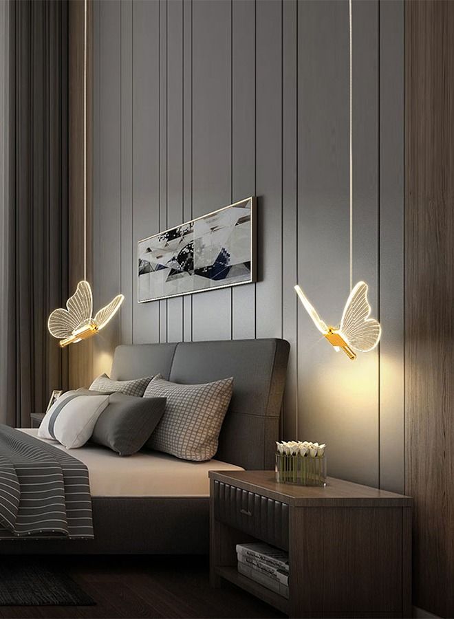 Best Power 6884-1 Acrylic LED Pendant Light Adjustable Height Pendant Light - Unique Butterfly LED Pendant Light for Indoor Lighting for Living Rooms Bedrooms - Image 5