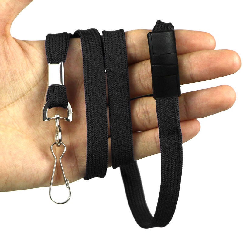 Ollain 25 Pack Breakaway Lanyard with J-Hook Bulk Flat Lanyards for Name tag ID Badges - Image 3