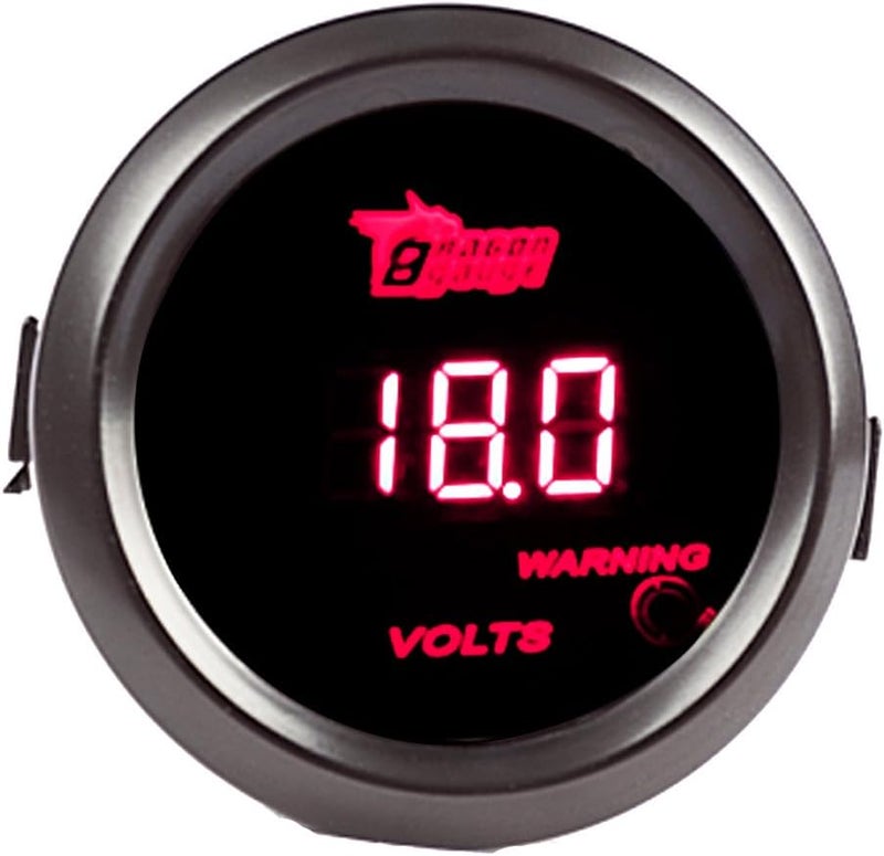 E Support Car 2" 52mm Digital Volt Voltage Gauge Red LED - Image 4