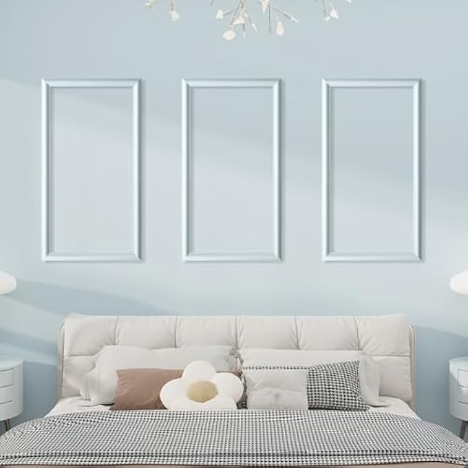 PEEL AND STICK WALL MOLDING KIT OF 3 FRAMES,PREMADE ACCENT WAINSCOTING PANELS, READY TO MOLDING TRIM FOR LIVING ROOM BEDROOM CORRIDOR HOME INTERIOR WALL PANEL DECOR (24X16IN) - Image 2