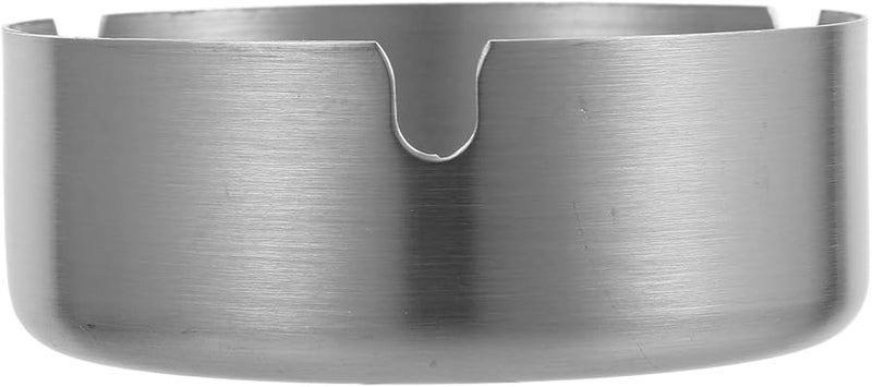 Windproof Stainless Steel Ashtray 8Cm Thickened Round Ash Container for Home Office Outdoor - Image 2