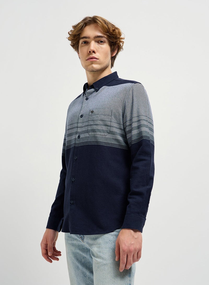 ذا بير هاوس قميص قطني رجالي بقصة ضيقة وأكمام طويلة - Image 4