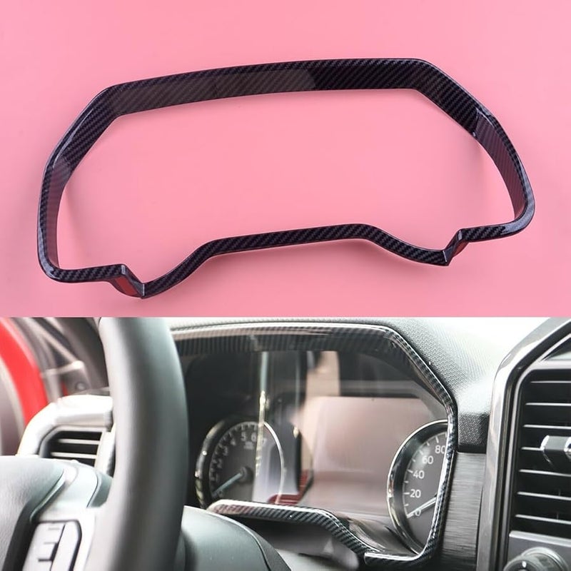 Carbon Fiber Dashboard Trim Cover For Ford F150 2021 2022 Interior Console Panel - Image 3