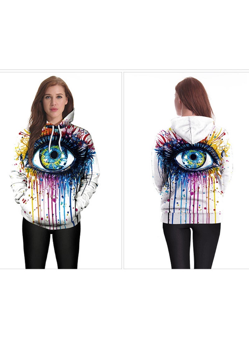 Loquat Single Piece Digital Printed Hooded Long Sleeved Sweater  - Image 2