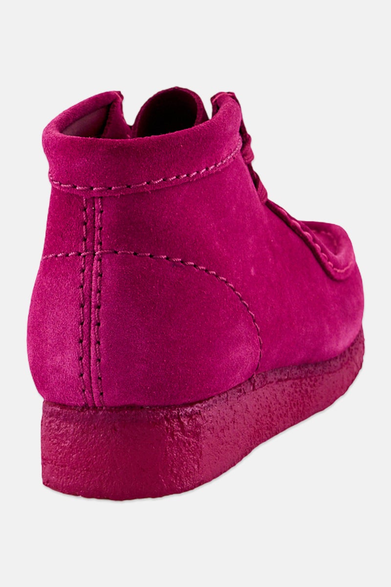 clarks أحذية نسائية من جلد السويد برباط، توت - Image 3