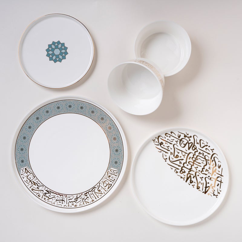 لا ميسا طقم سفرة طعام بورسلان - 16 قطعة - تشكيلة مسك - Image 1