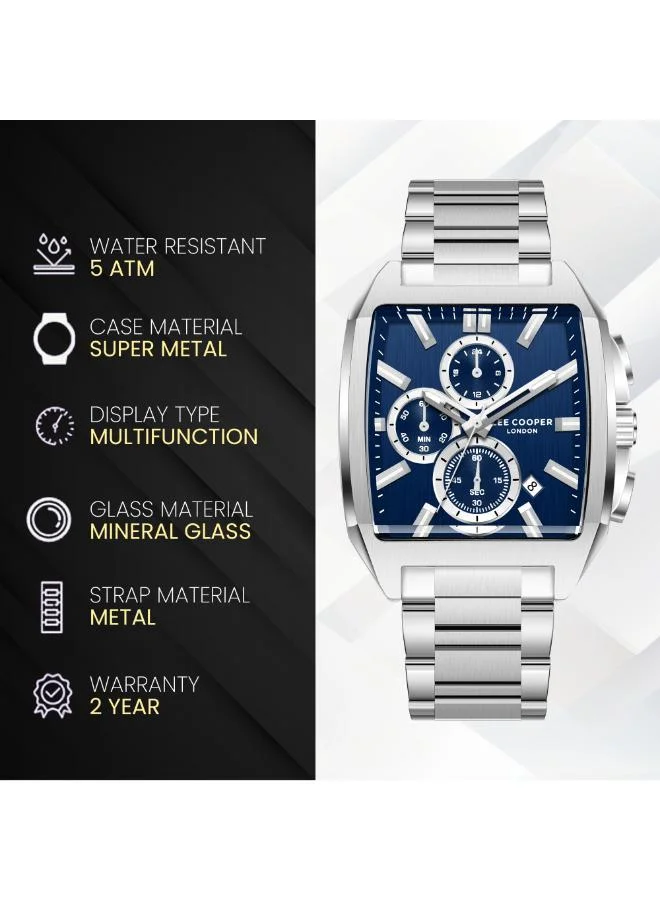 Lee Cooper  Men's Metal MULTIFUNCTION Watch LC08344.390 - 40X50 mm for Men | Best Price UAE