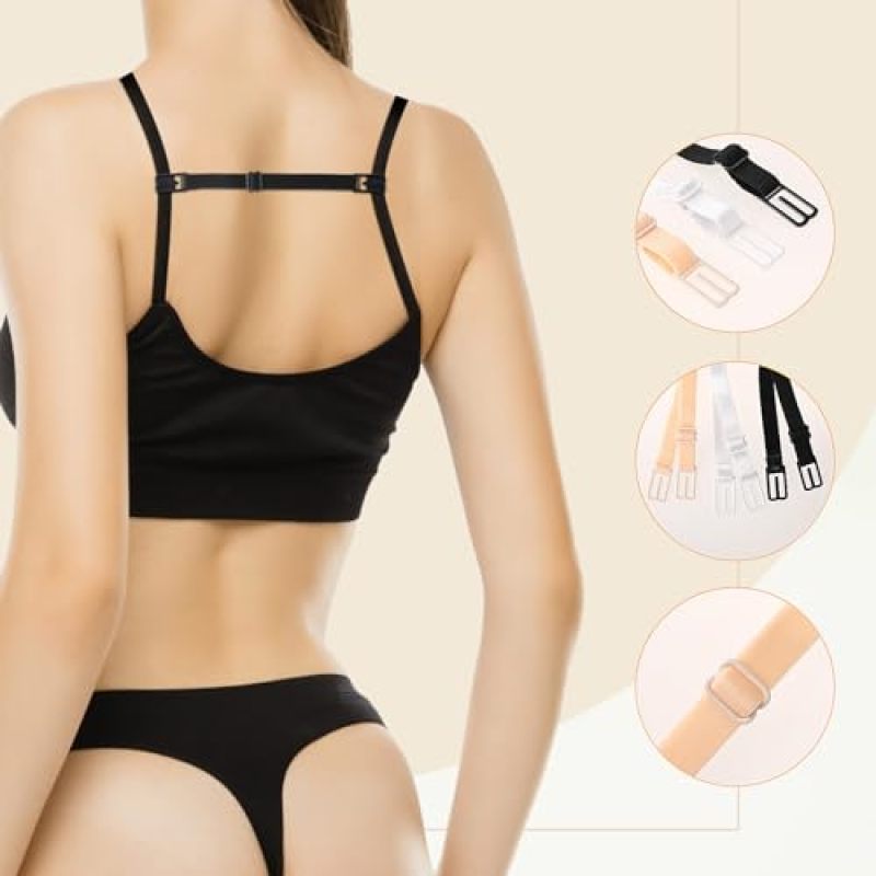 Bra Strap Clips 12-Piece Set: Anti-Slip Polyester Grip - Invisible Seamless Design Adjustable Elastic Straps 15 To 22 Cm For Women’s Lingerie & Daily Outfits - Image 2