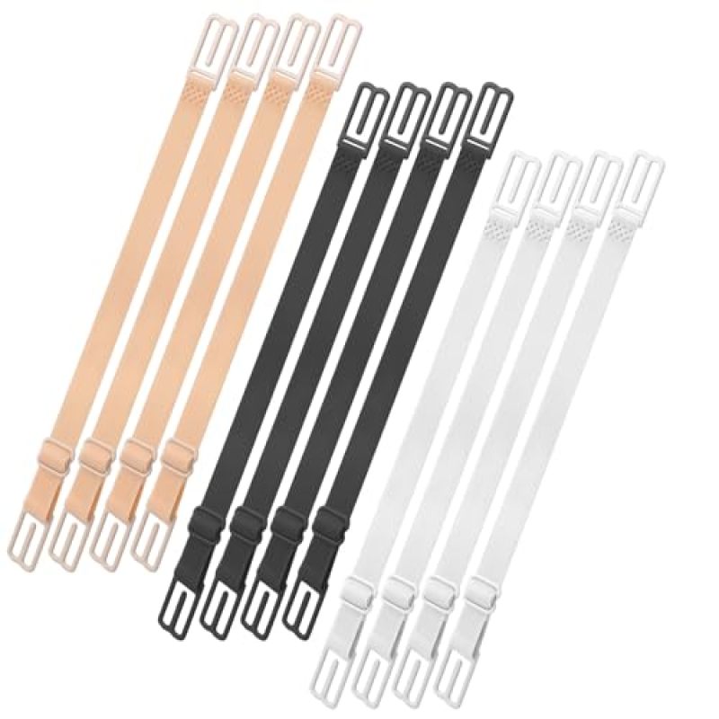 Bra Strap Clips 12-Piece Set: Anti-Slip Polyester Grip - Invisible Seamless Design Adjustable Elastic Straps 15 To 22 Cm For Women’s Lingerie & Daily Outfits - Image 1