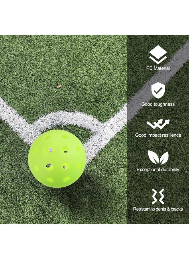 PATIKIL Pickleball Balls Set, 40 Holes Pickleball for Outdoor Sport, 26 Holes for Indoor 6 Pack Pickleball Balls for Amateurs, Orange Green  - Image 5