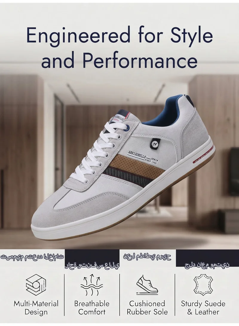 ARRIGO BELLO A0170-3 ARRIGO BELLO Men's Classic Lace-up Shoes Lightweight Color Block Sneakers for Everyday Wear for Men | Best Price UAE