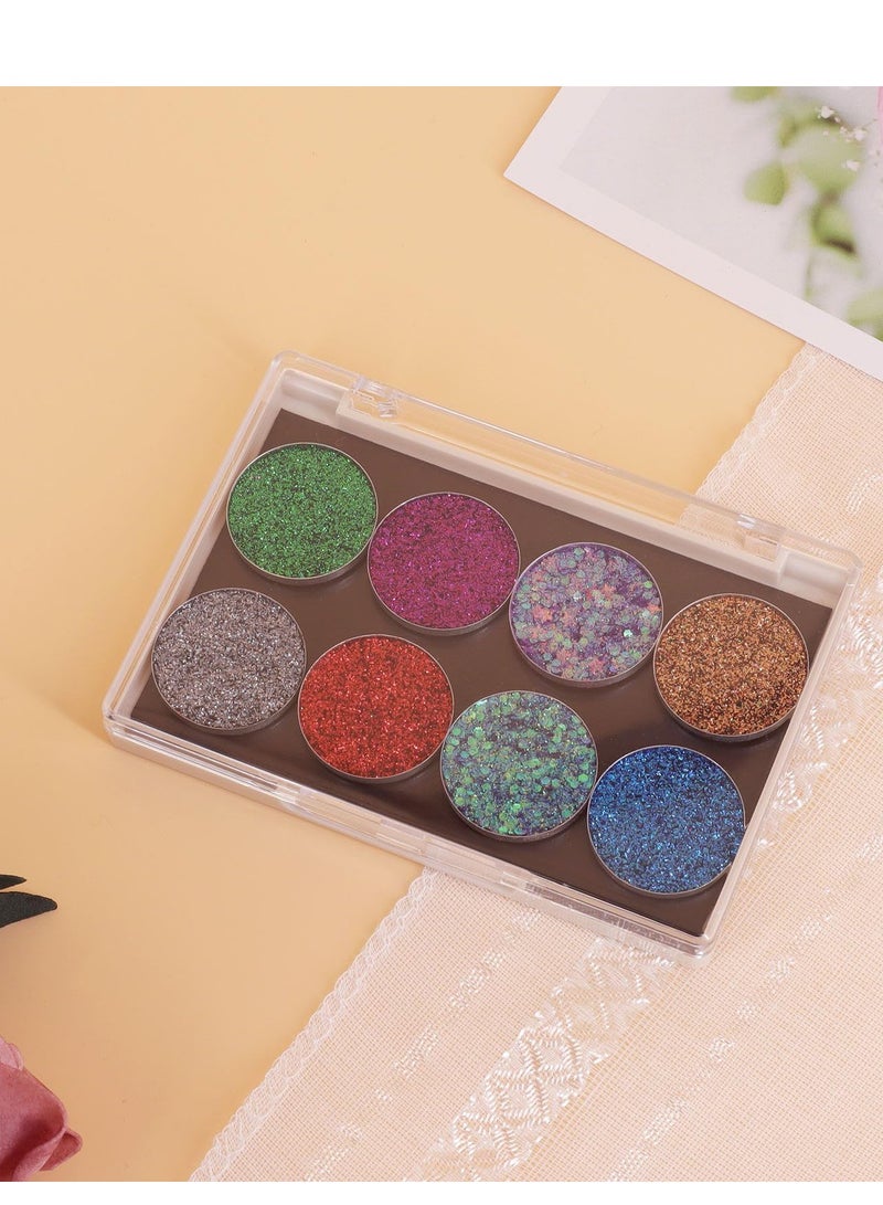 Magnetic Palette, 5 Pack Eyeshadow Pan Cosmetics Dispensing Storage Box, 4.37" x 3.03” Magnetic Empty Palette with Divider, for DIY Eyeshadow Lipstick Blush Powder ment, White - Image 4