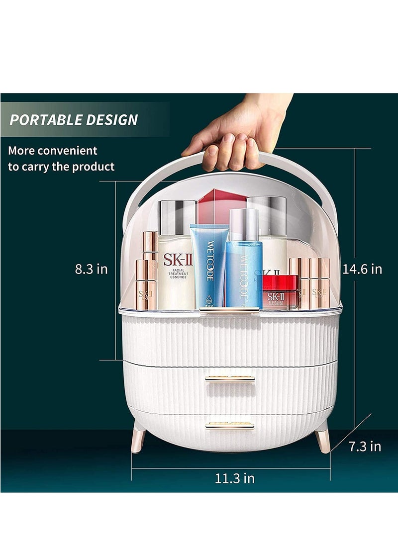 LIMOS Large cosmetic makeup organizer brush storage display case with drawers dust waterproof  - Image 5