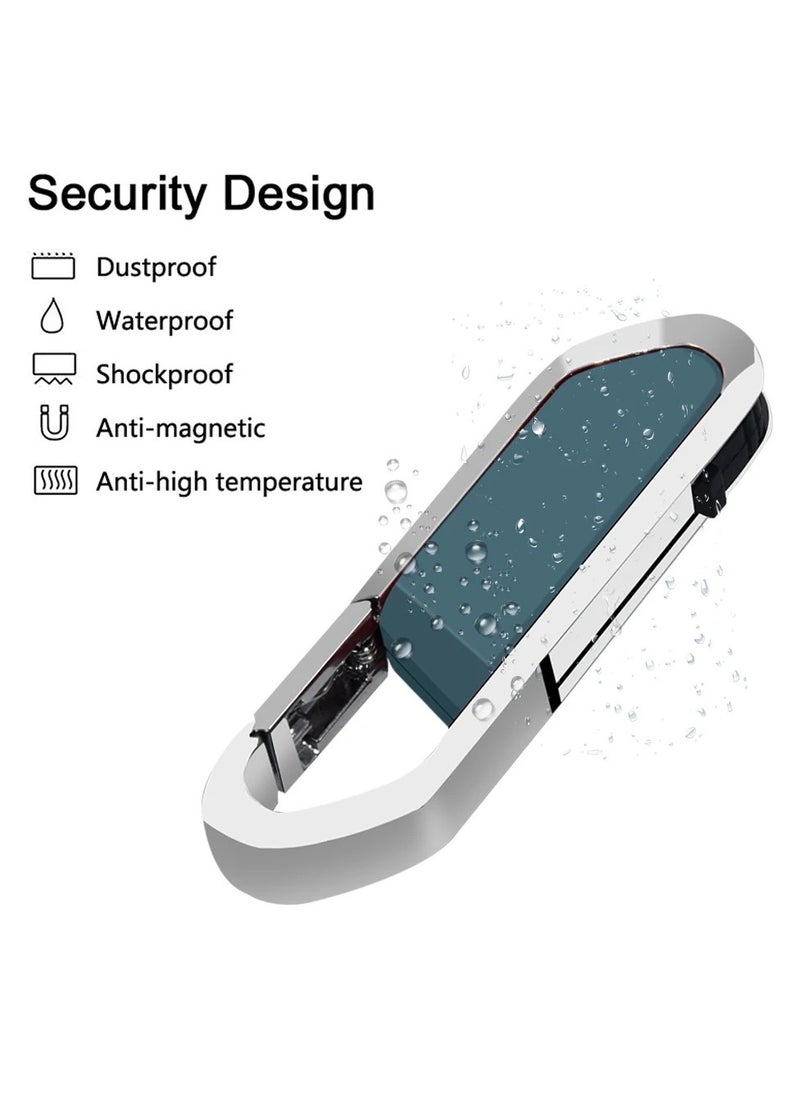 AROAQ USB Flash Drive, Portable Metal Thumb Drive with Keychain, USB 2.0 Flash Drive Memory Stick, Convenient and Fast Pen Thumb U Disk for External Data Storage, (1pc 128GB Grey)  - Image 2