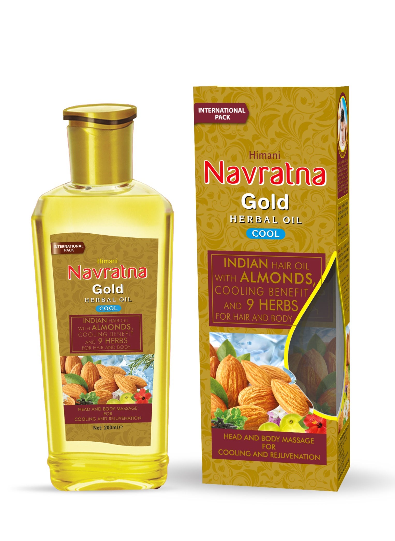 Gold Herbal Oil Cool-200ML 