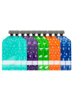 Simple Modern Simple Modern Reusable Baby Food Pouches for Toddlers | BPA Free Plastic, Food Safe, Freezer Safe | Refillable for Applesauce Yogurt & Puree Squeeze Pouch | 10 pack | 5oz | Assorted  - Image 1