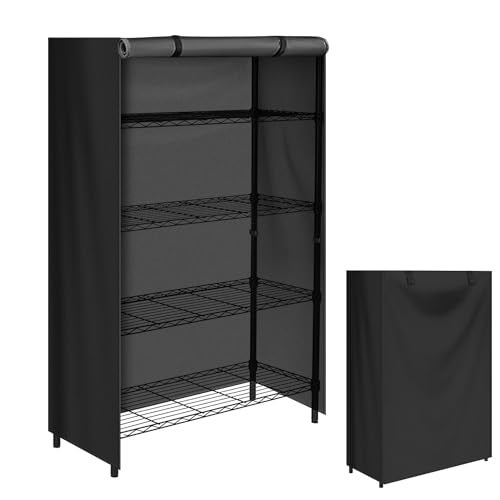 CATOTEL Storage Shelf Cover,Waterproof Shelf Cart Cover Protective Outdoor Indoor Wire Rack Dust Cover with Zipper (48" Wx18 Dx72 H) - Image 1
